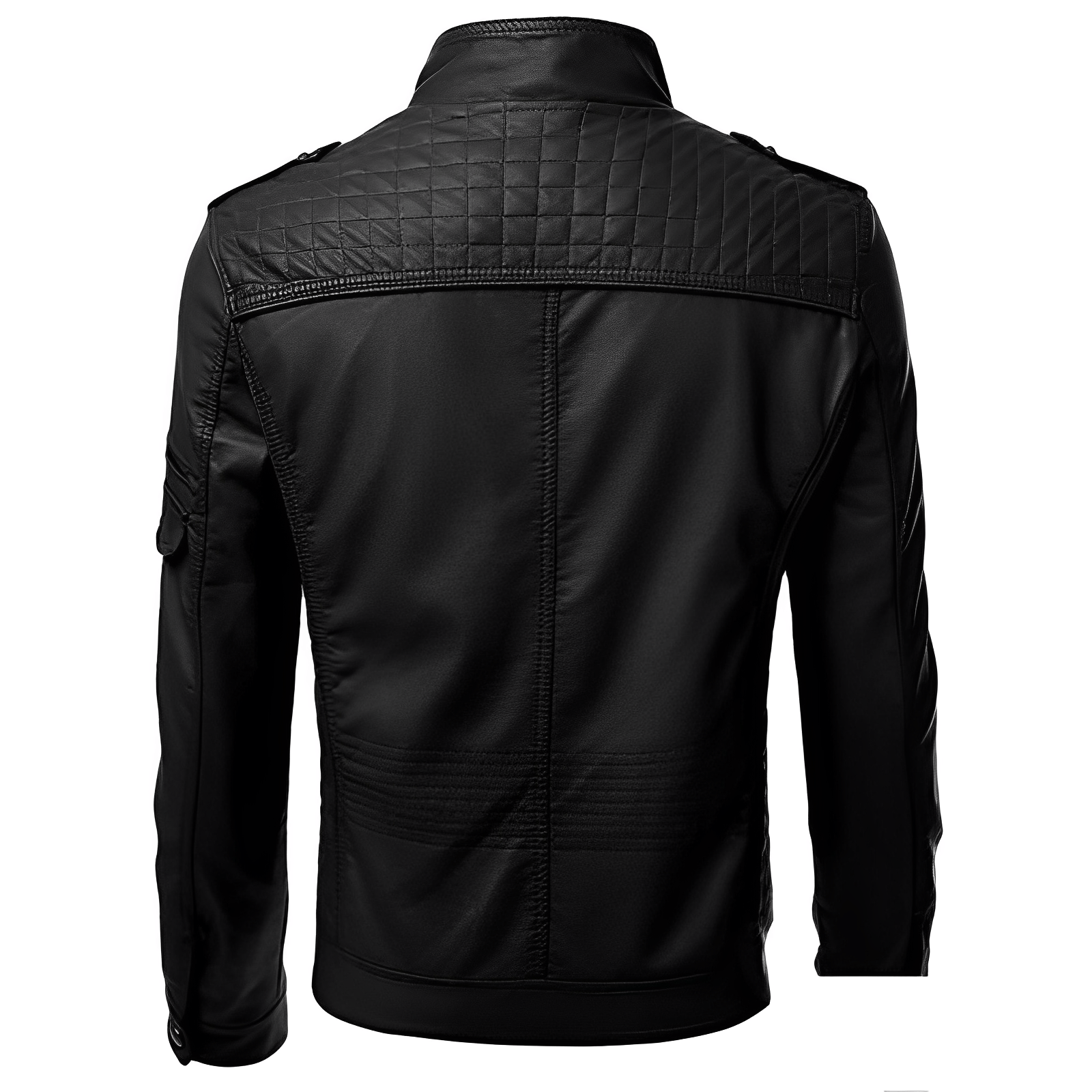Slim Fit Biker Jacket for Men - Image 8