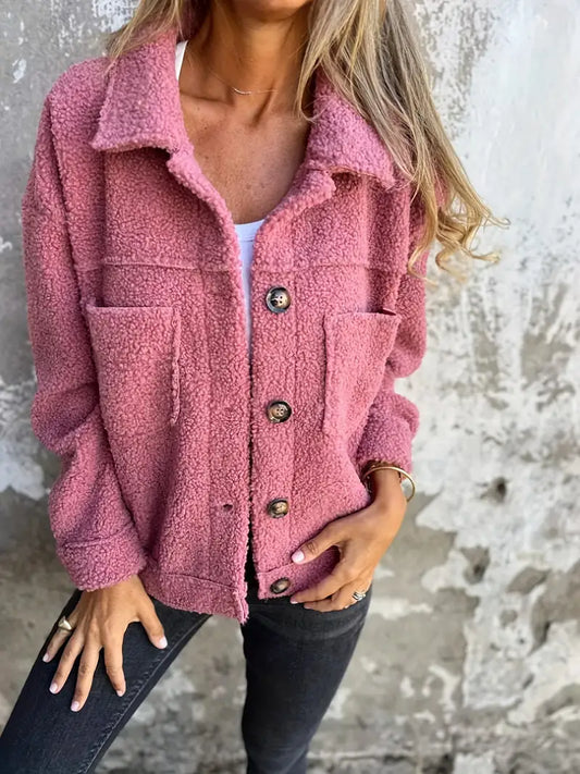 Oversized Collared Jacket for Women - Image 1