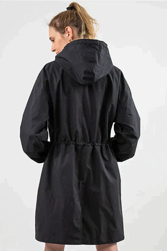 Hooded Mid-Length Coat for Women - Image 1