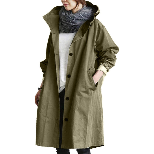 Hooded Long Coat for Women - Image 1