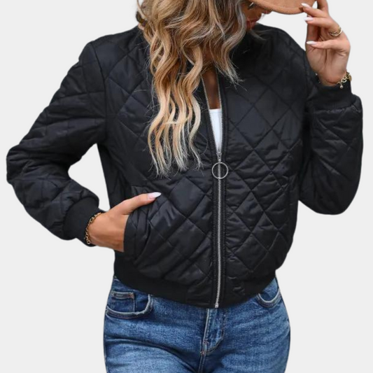 Quilted Bomber Jacket for Women - Image 1