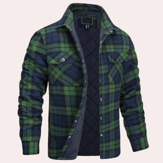 Plaid Shirt Jacket for Men - Image 1