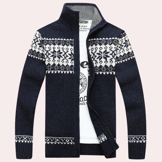 Full Zip Knit Jacket for Men - Image 1