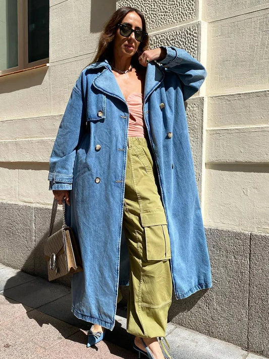 Oversized Denim Coat for Women - Image 1