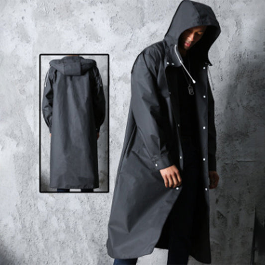 Hooded Long Raincoat for Men - Image 1