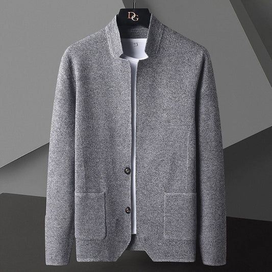 Mandarin Collar Casual Jacket for Men - Image 1