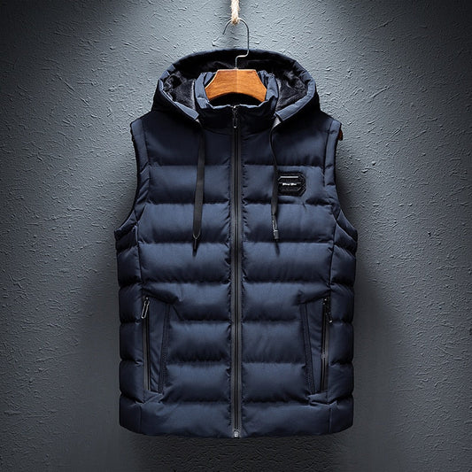 Hooded Puffer Vest for Men - Image 1