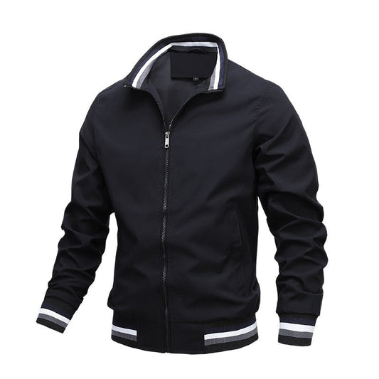 Zip-Up Bomber Jacket for Men - Image 1