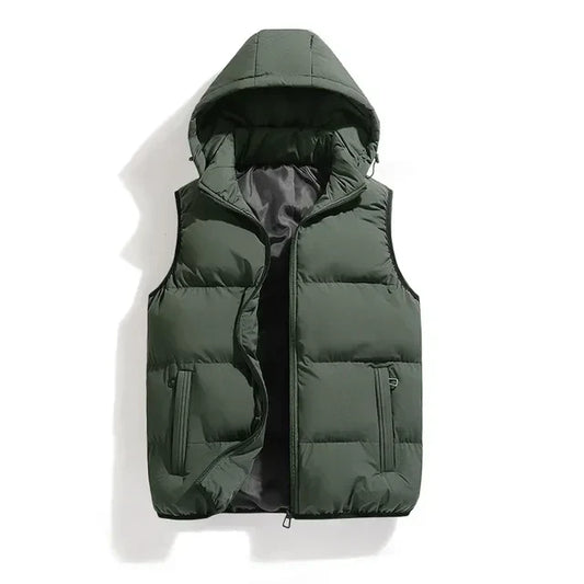 Hooded Puffer Vest for Men - Image 1
