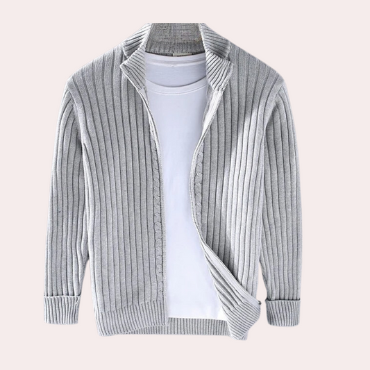 Full Zip Knit Jacket for Men - Image 1