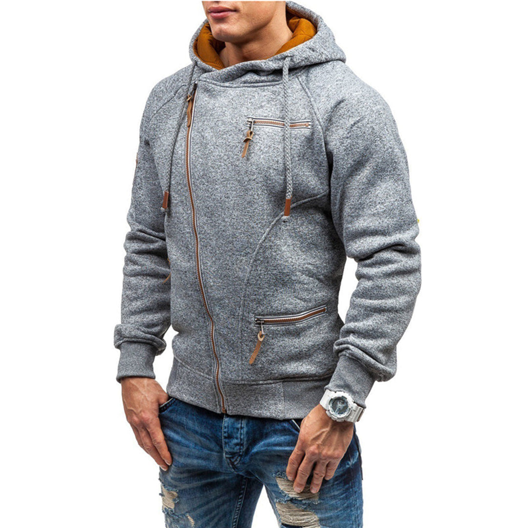 Zip Up Fleece Hoodie for Men - Image 3