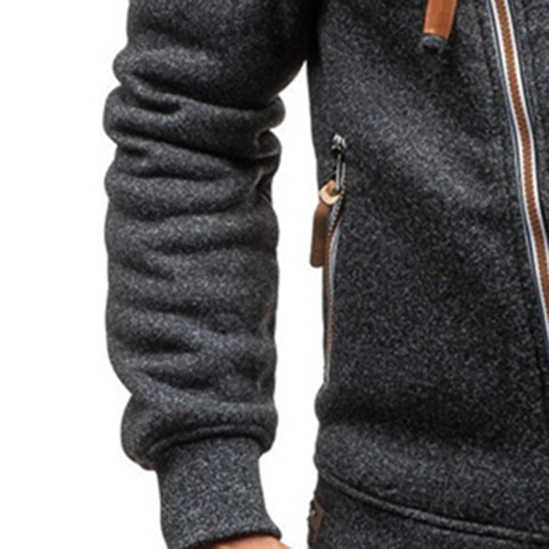 Zip Up Fleece Hoodie for Men - Image 6