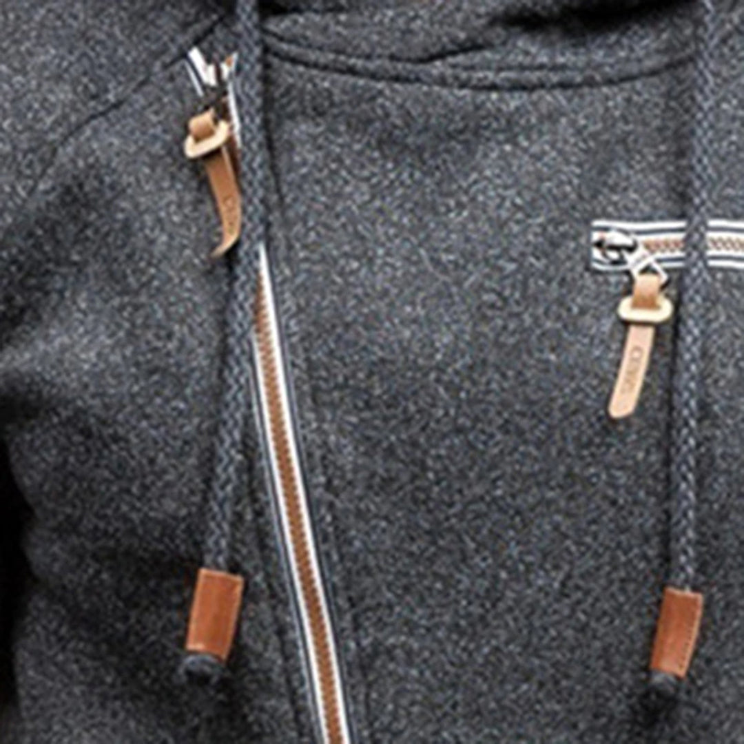 Zip Up Fleece Hoodie for Men - Image 5