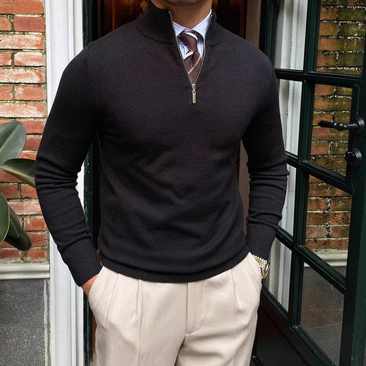 Quarter Zip Sweater for Men - Image 1
