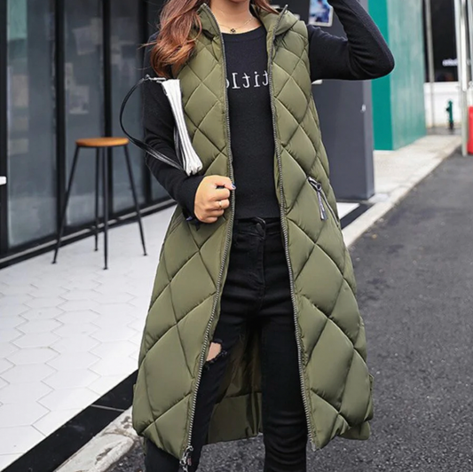 Hooded Puffer Vest for Women - Image 1