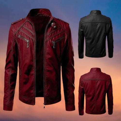 Slim Fit Biker Jacket for Men - Image 9