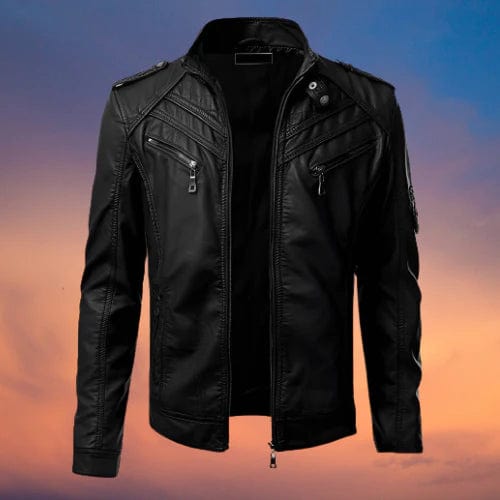 Slim Fit Biker Jacket for Men - Image 2