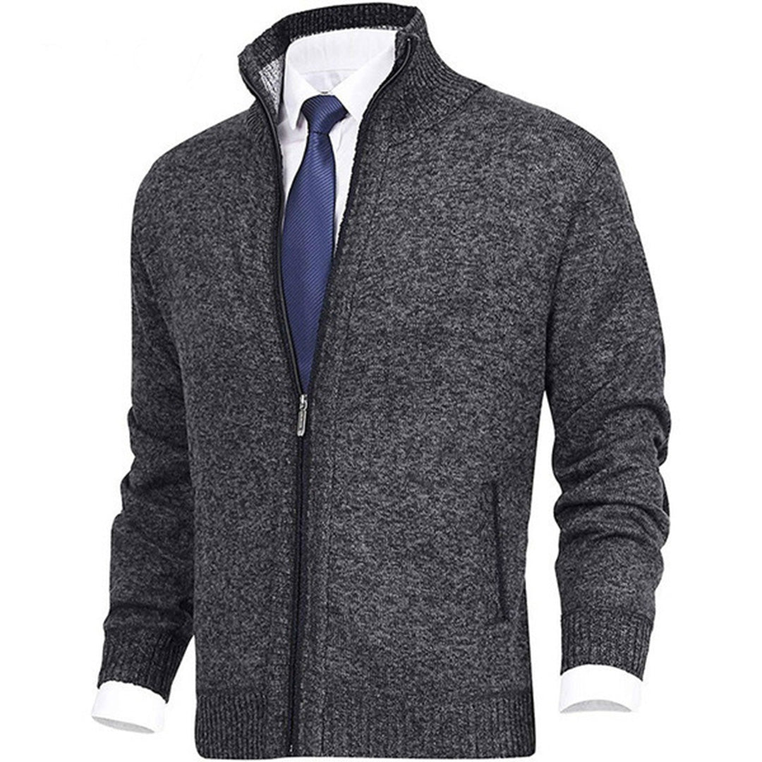 Full Zip Stand Collar Jacket for Men - Image 12
