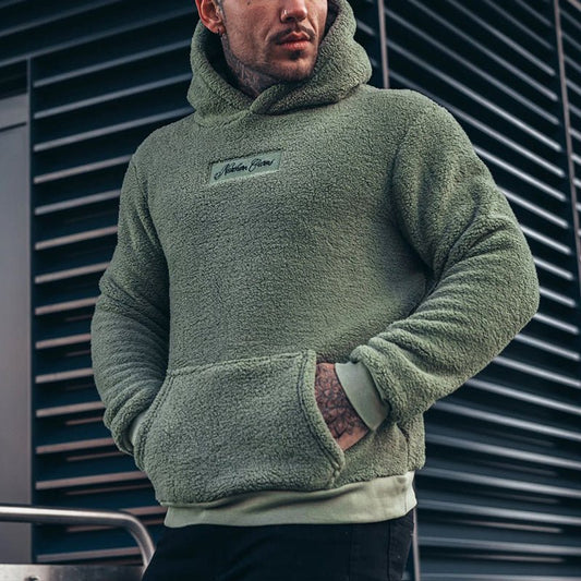 Sherpa Pullover Hoodie for Men - Image 1