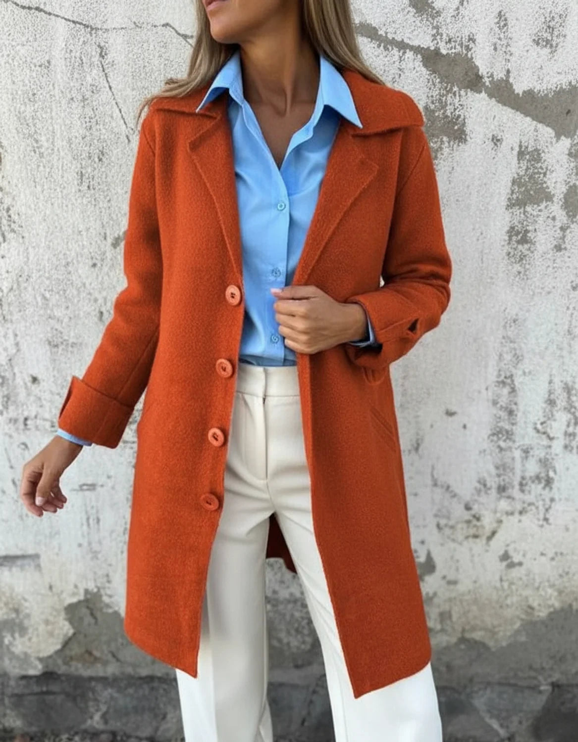 Button-Front Jacket for Women AI replaced image