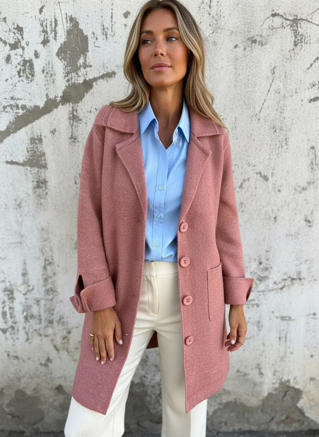 Button-Front Jacket for Women AI replaced image