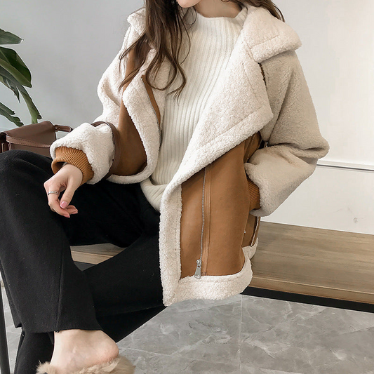 Color Block Aviator Jacket for Women - Image 1