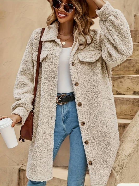 Oversized Sherpa Coat for Women - Image 1