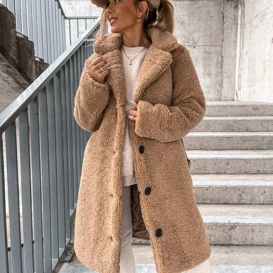 Long Teddy Coat for Women - Image 1