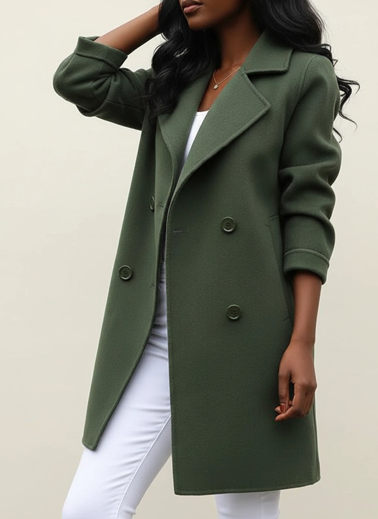 Double-Breasted Coat for Women