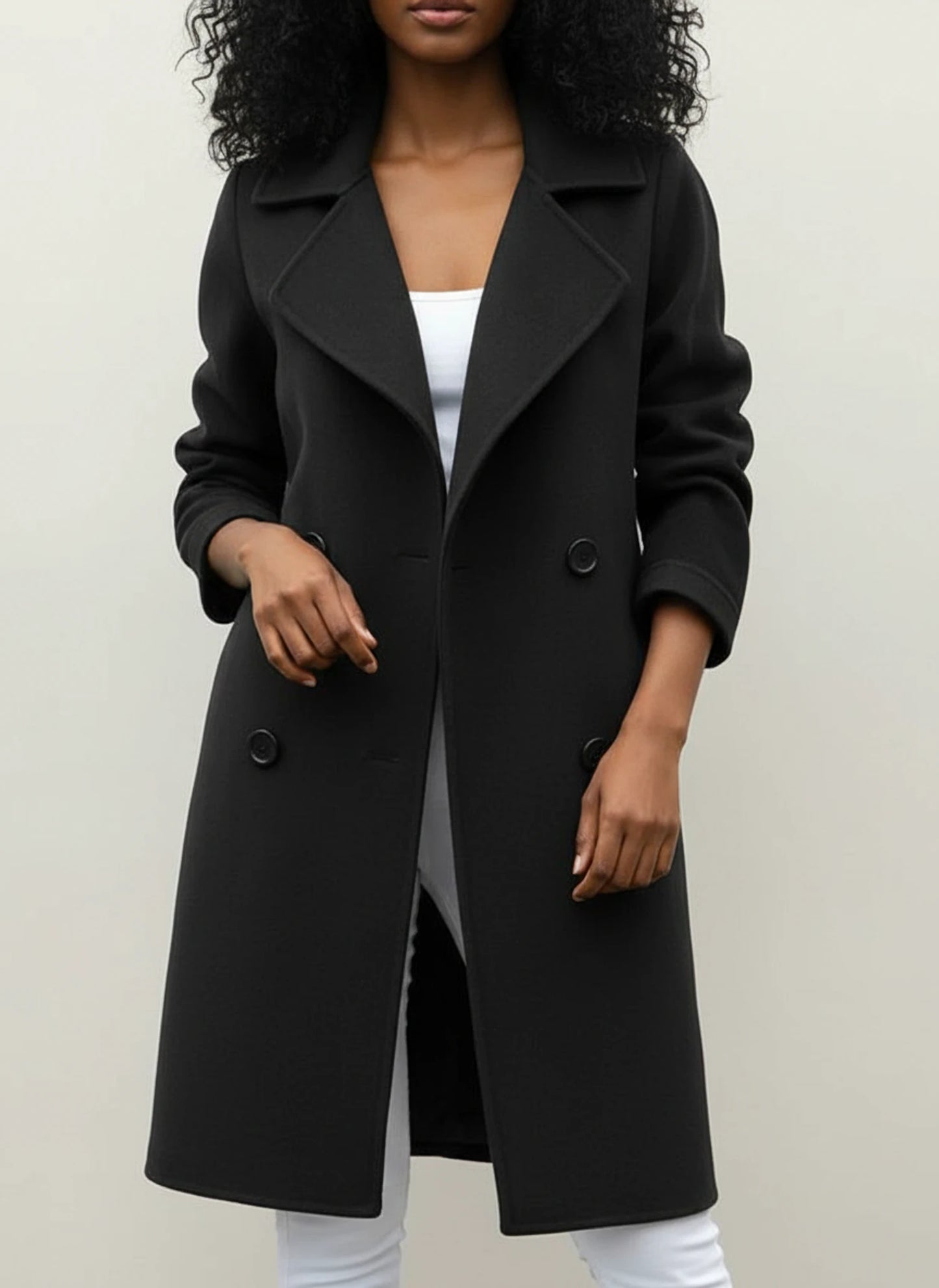 Double-Breasted Coat for Women