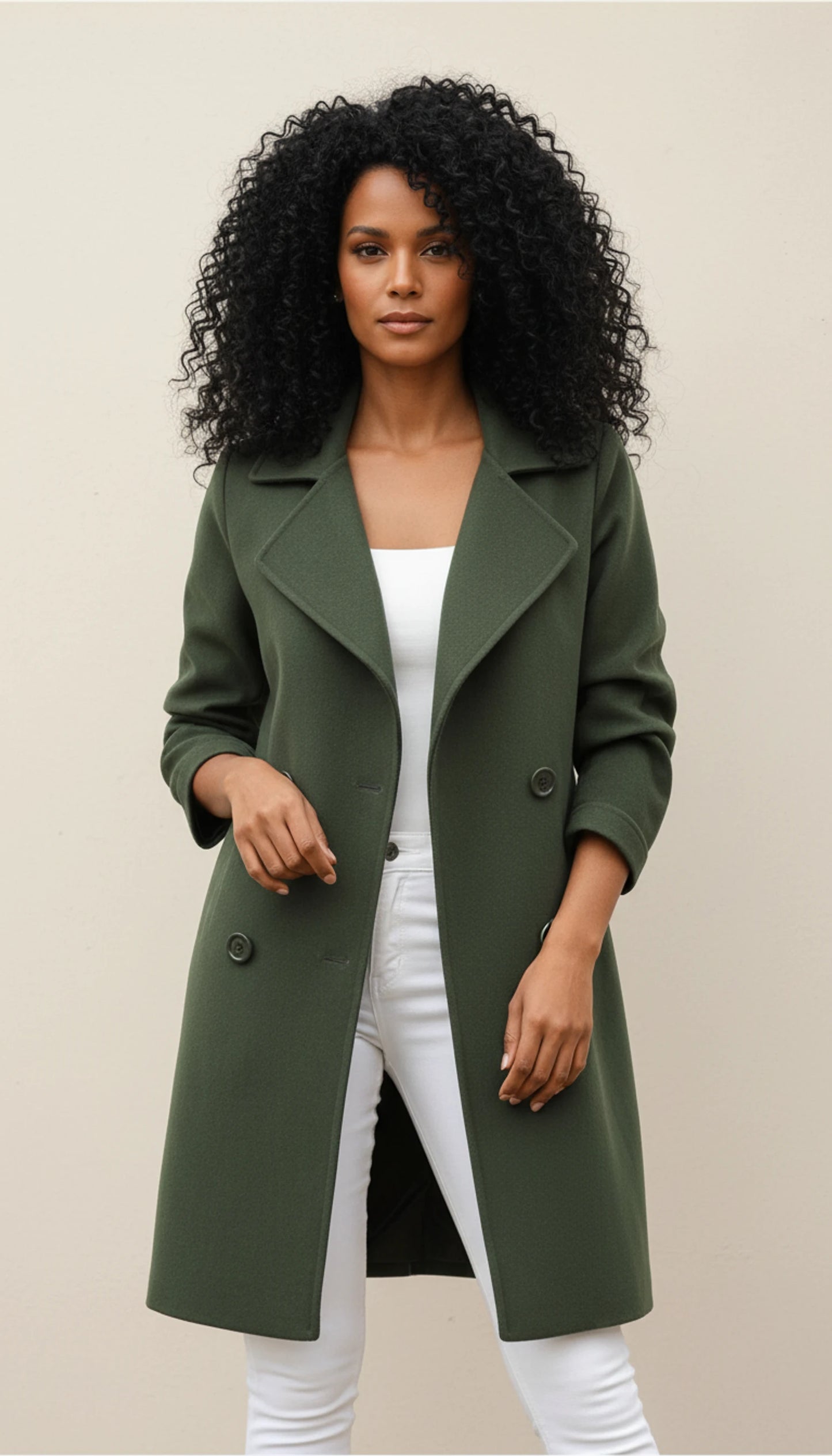 Double-Breasted Coat for Women
