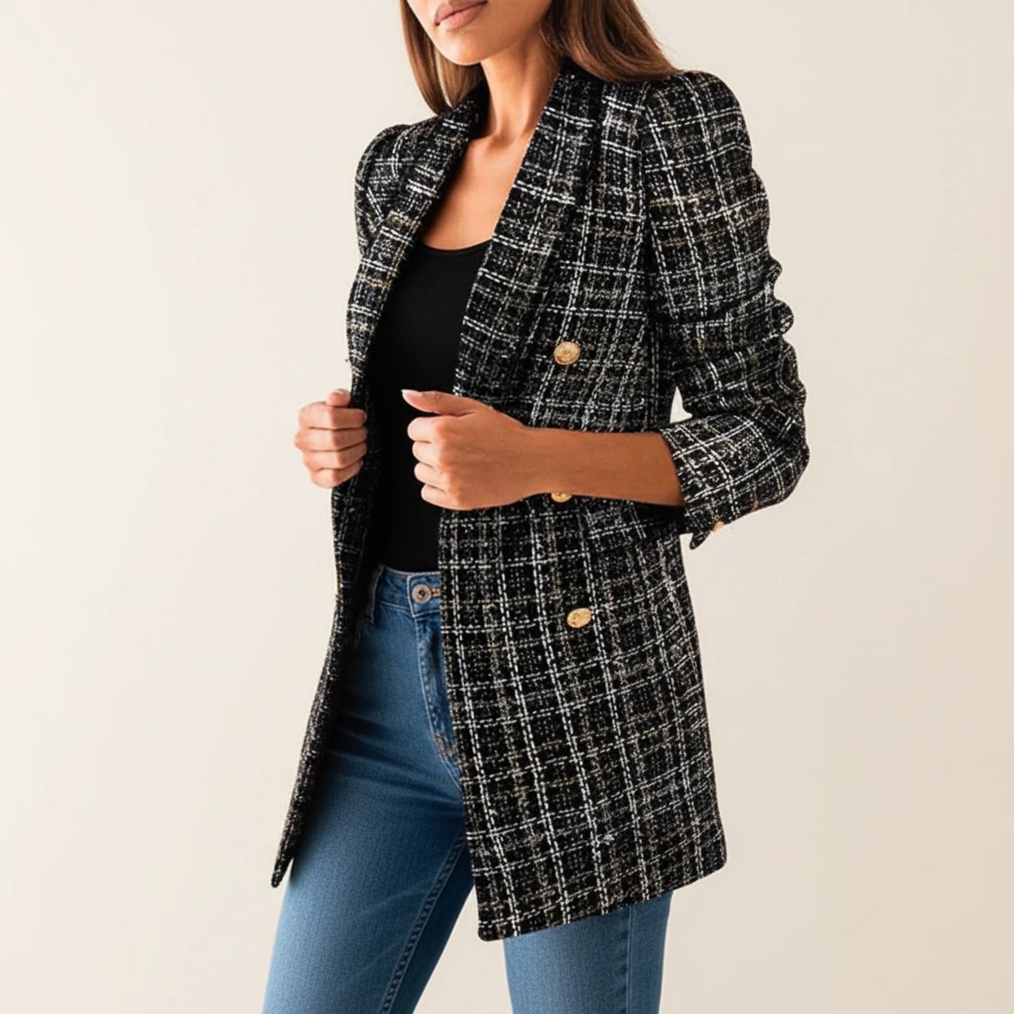 Women's Longline Tailored Double Breasted Blazer