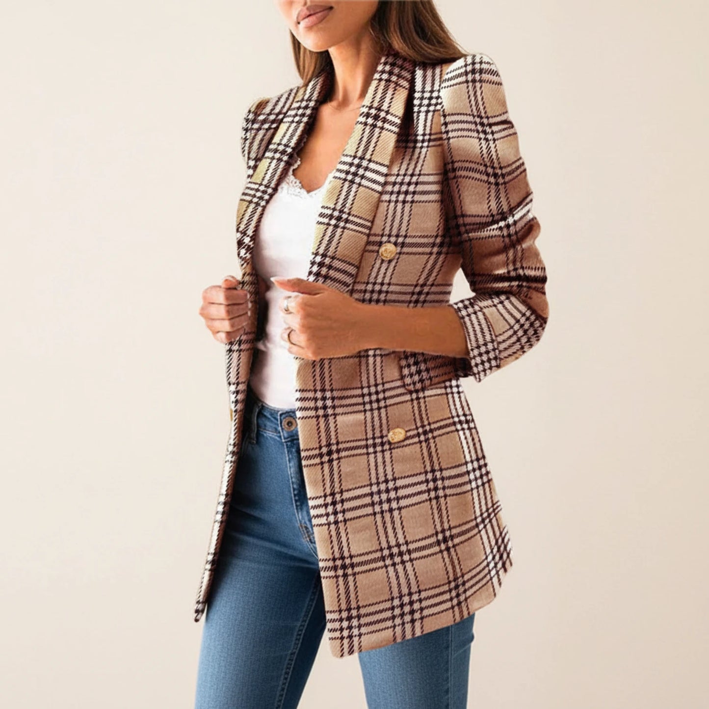 Women's Longline Tailored Double Breasted Blazer