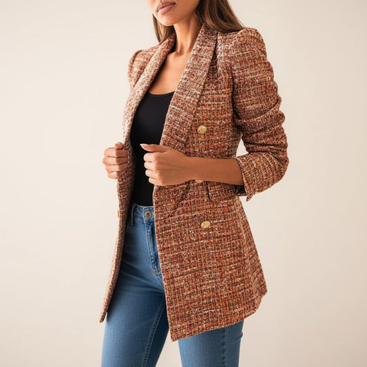 Women's Longline Tailored Double Breasted Blazer
