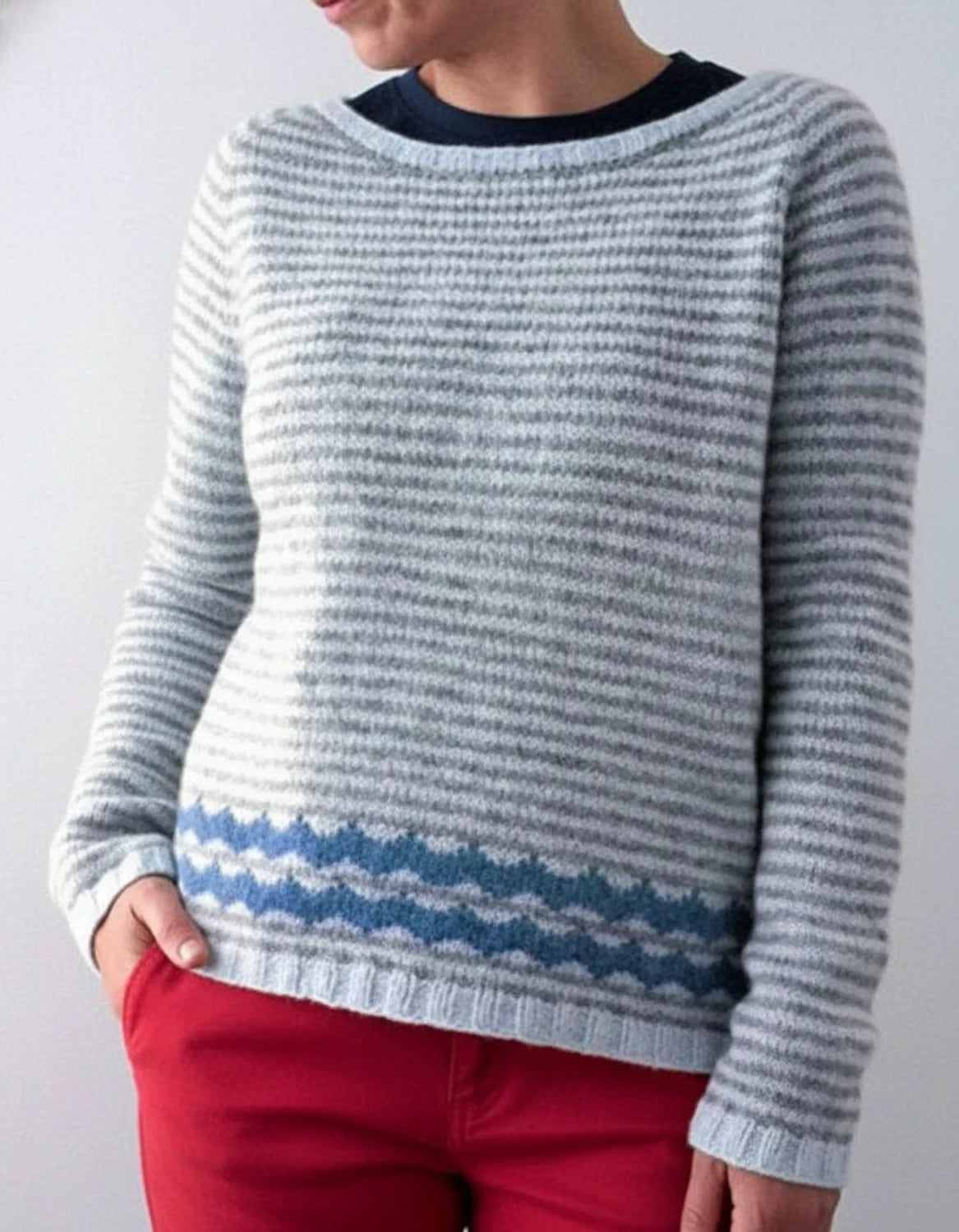 Fair Isle Sweater Pullover for Women AI replaced image