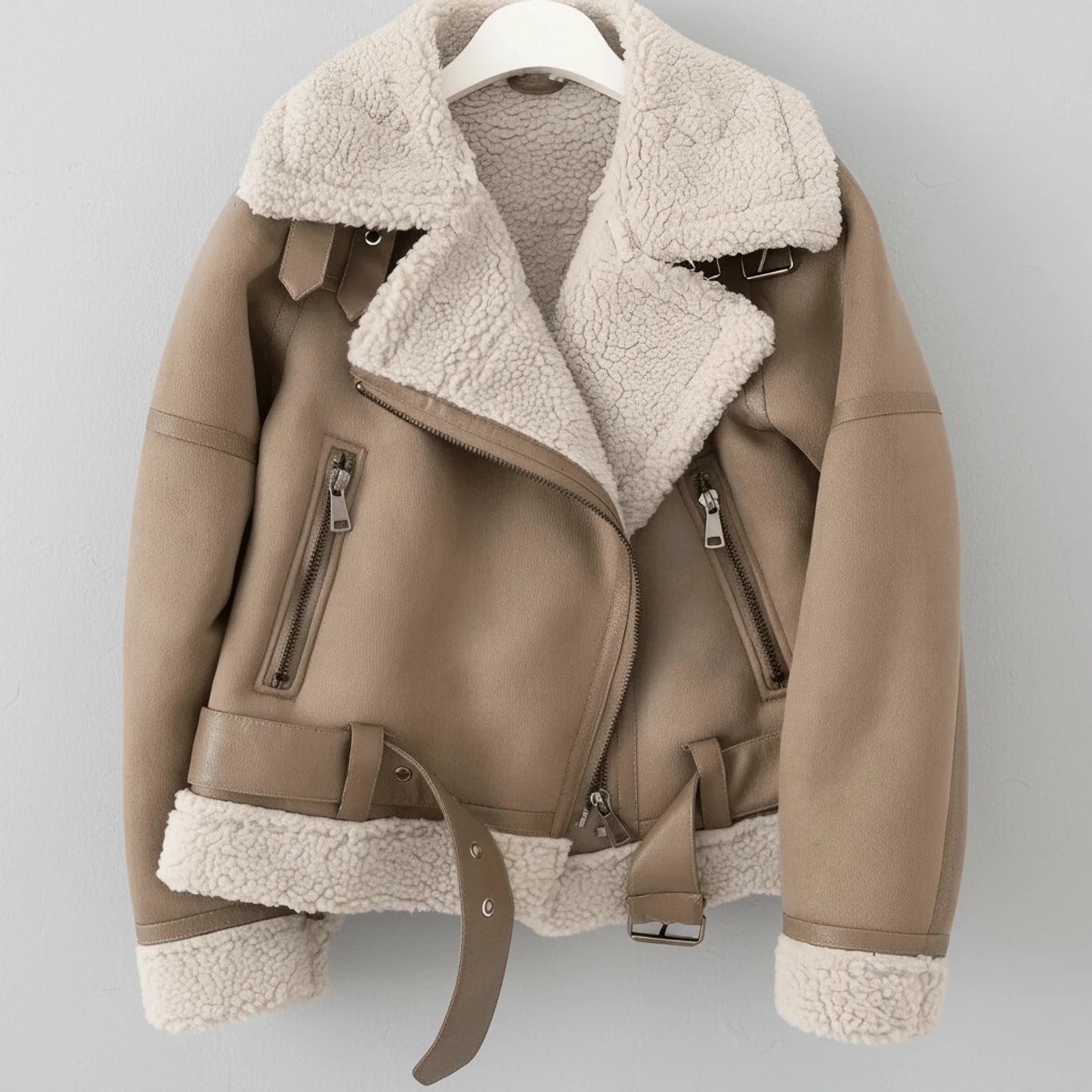 Shearling Aviator Jacket for Women
