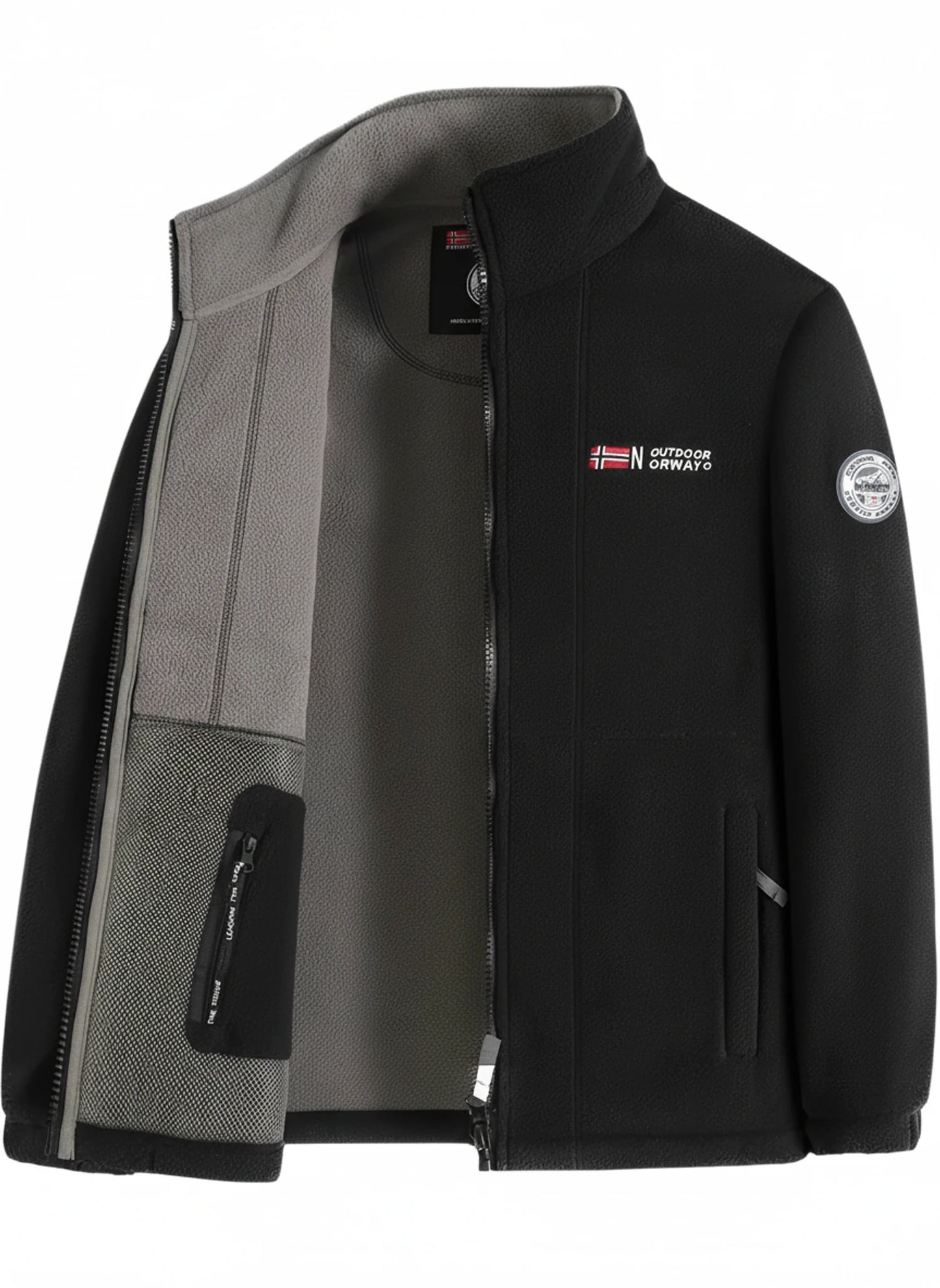 Full-Zip Outdoor Fleece Jacket for Men