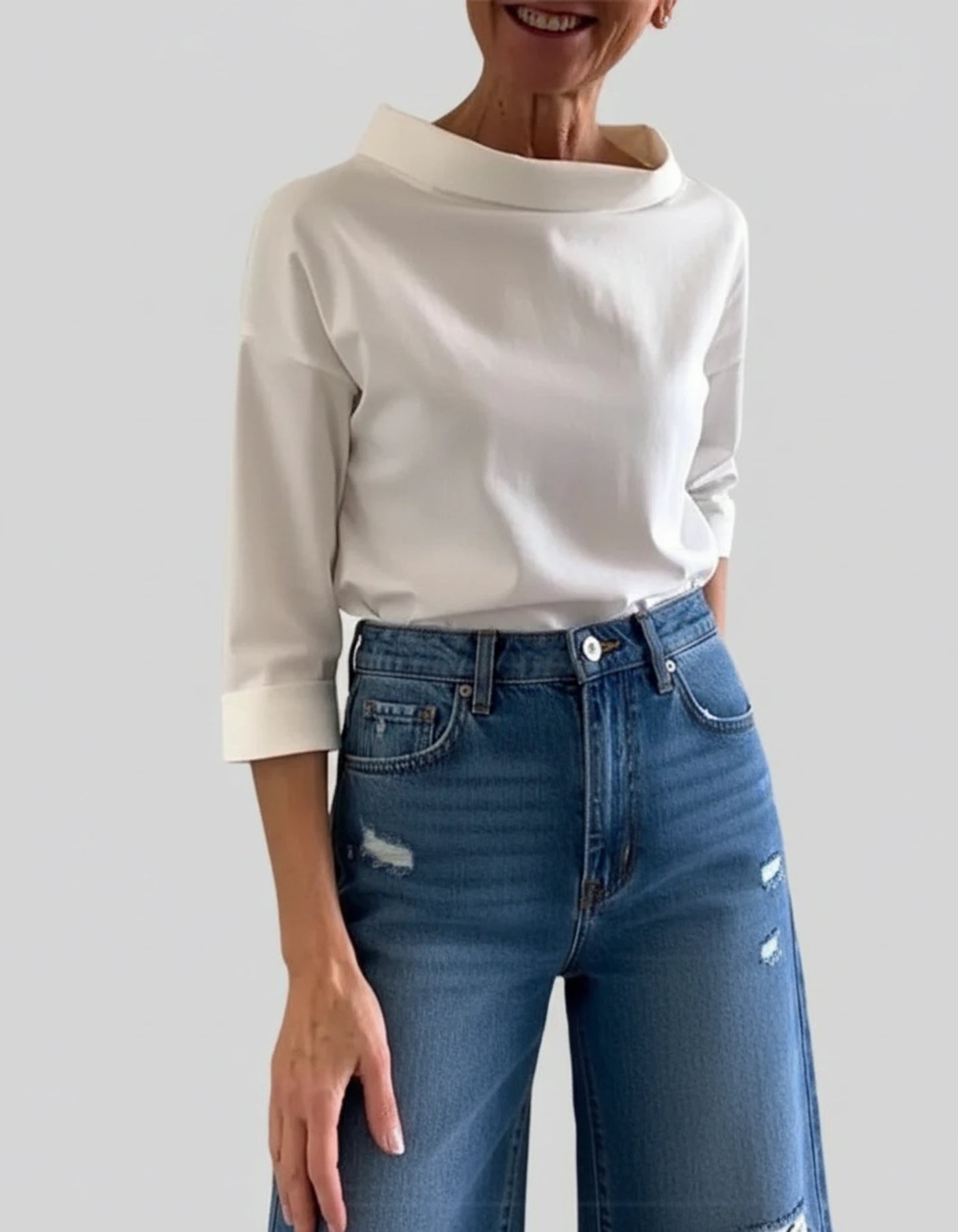Funnel Neck Blouse for Women