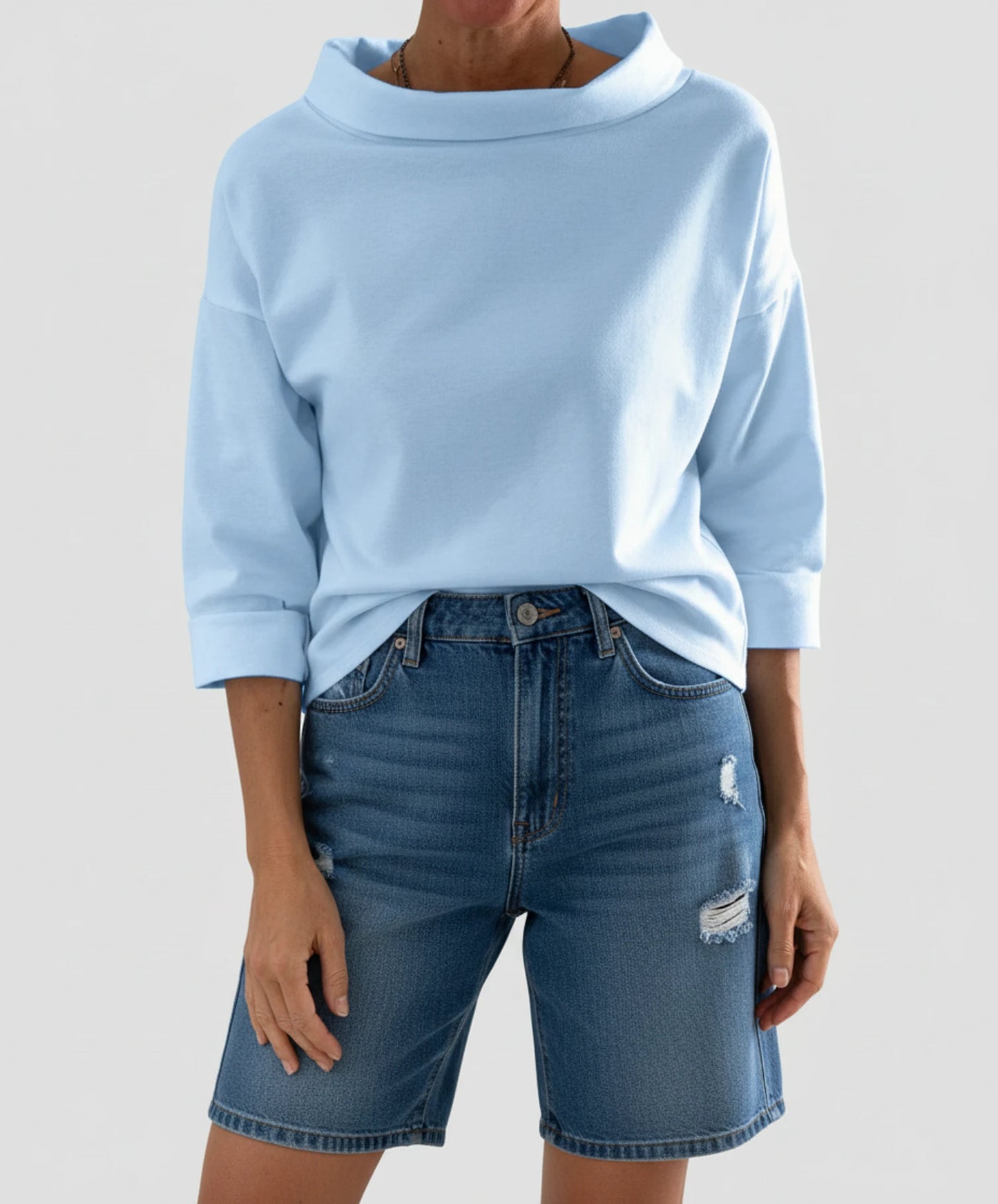 Funnel Neck Blouse for Women