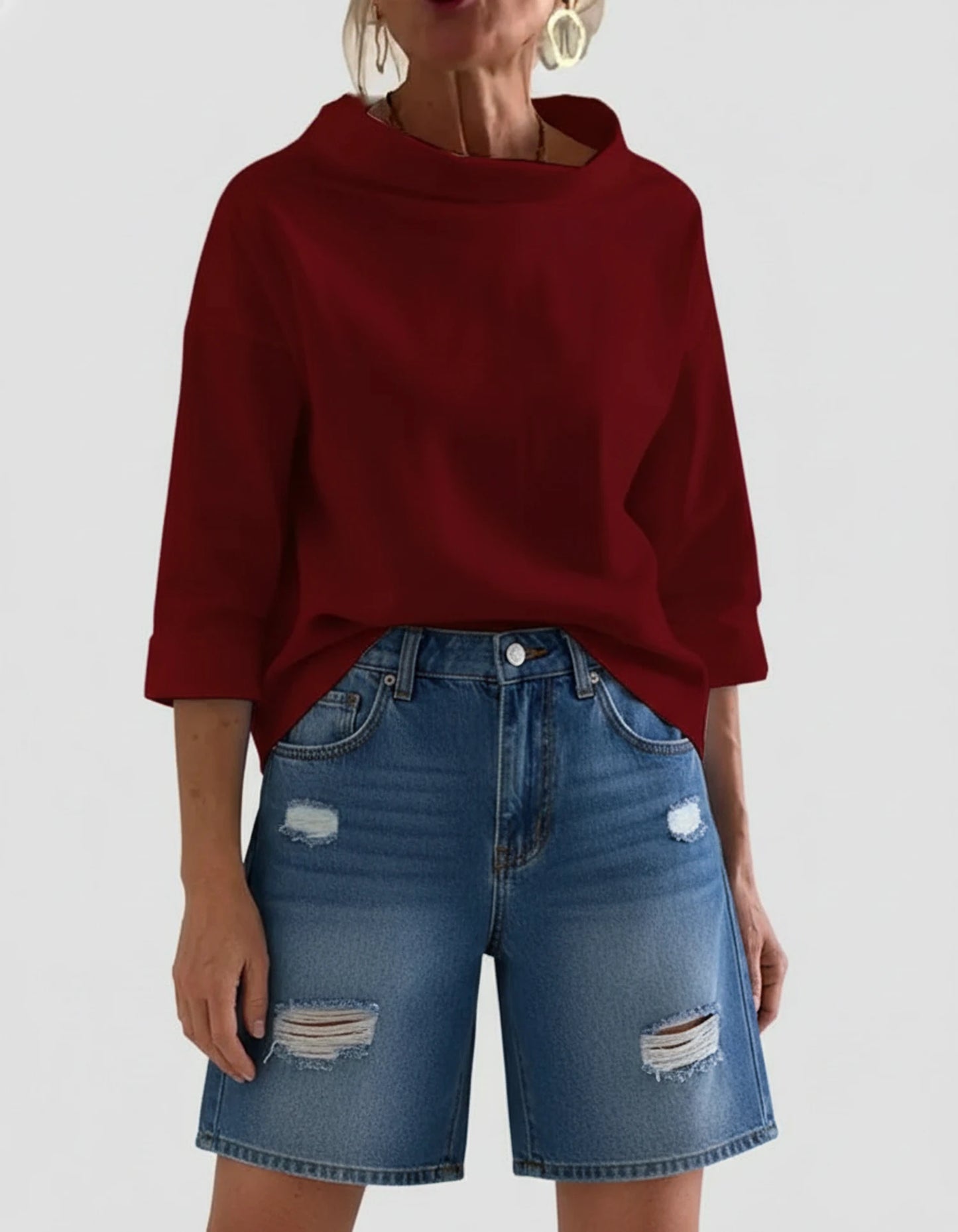 Funnel Neck Blouse for Women