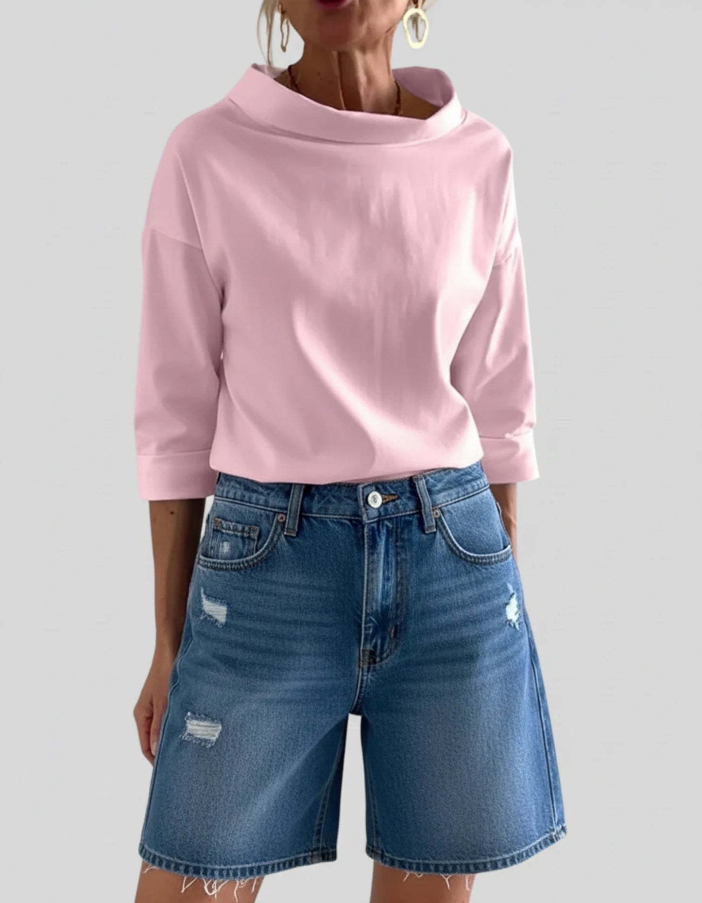 Funnel Neck Blouse for Women