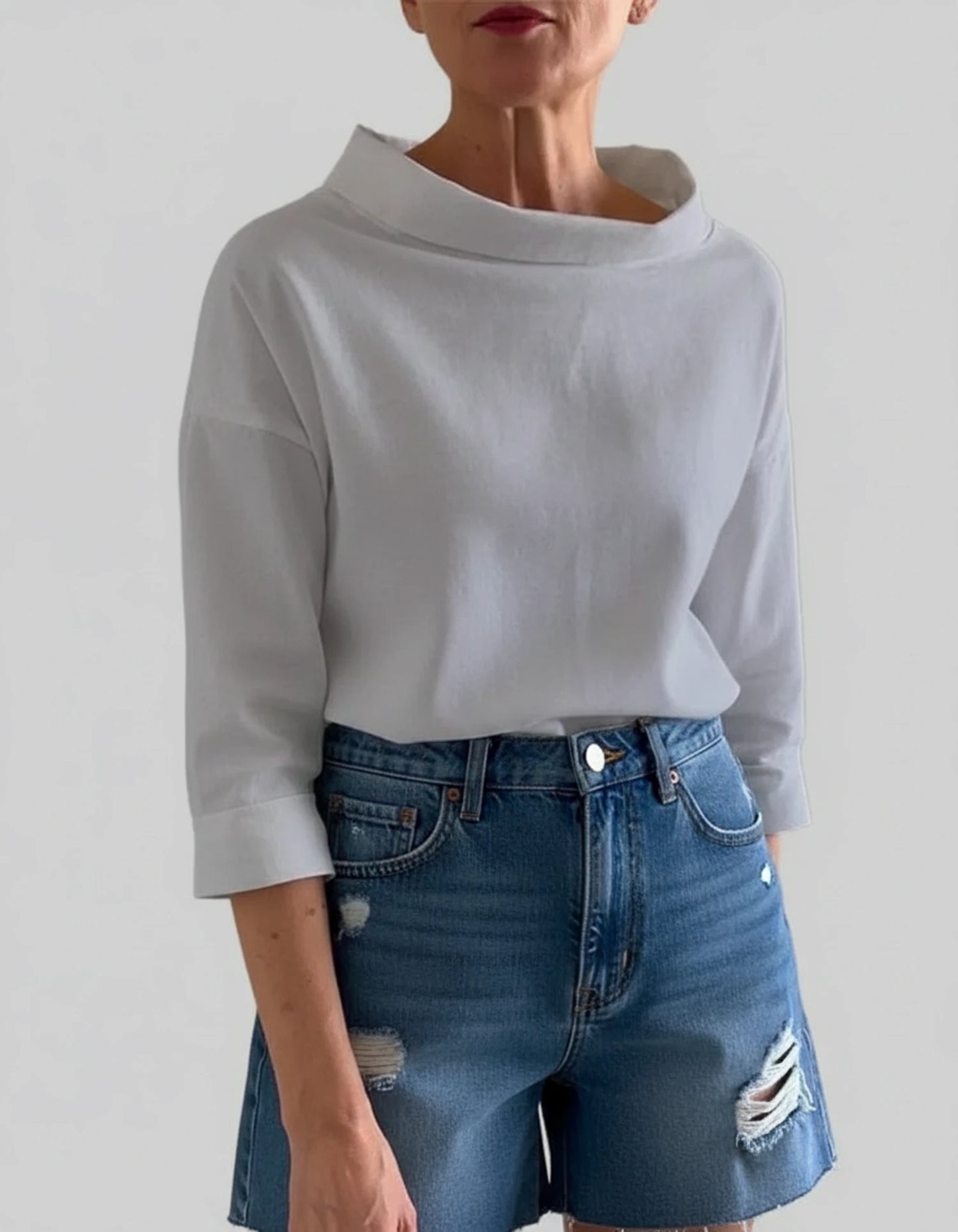 Funnel Neck Blouse for Women