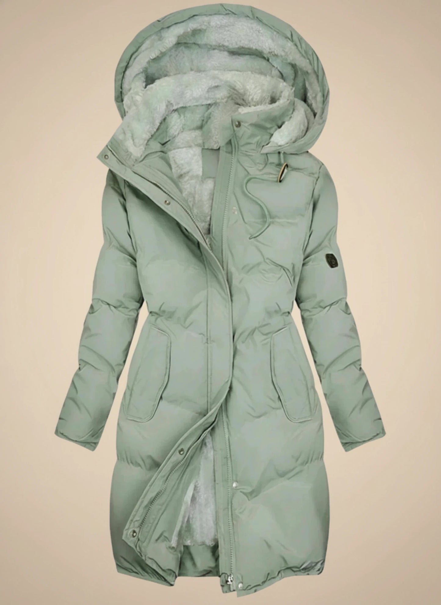 Hooded Fur-Lined Puffer Jacket for Women