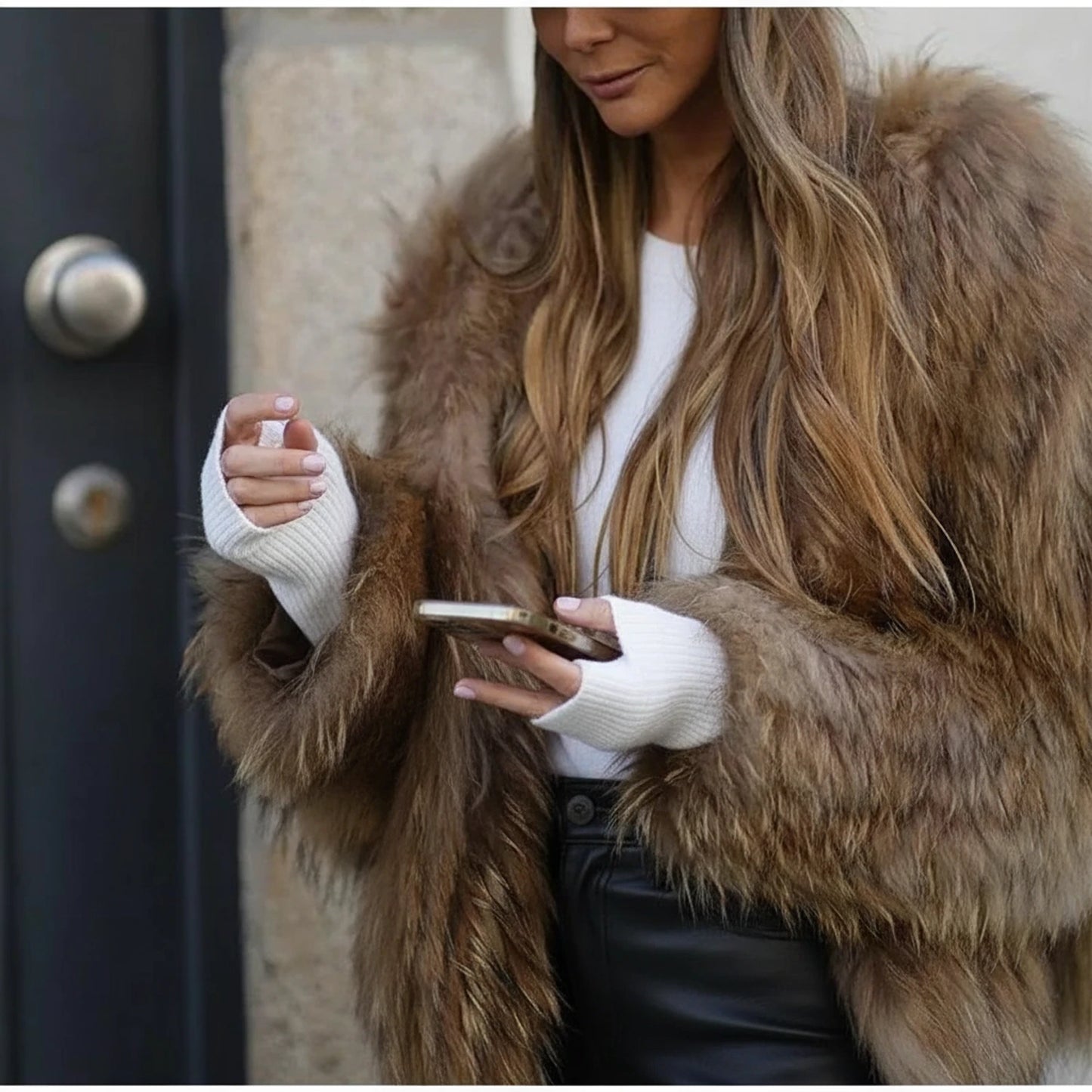 Fur Short Jacket for Women
