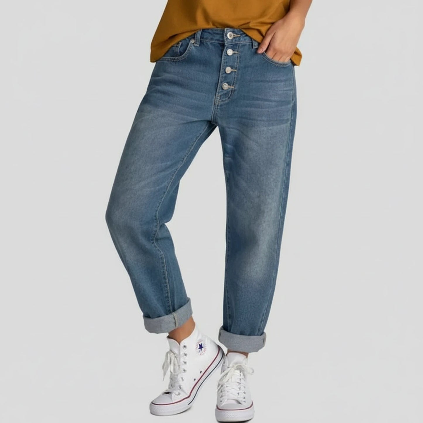High-Waisted Denim Jeans for Women