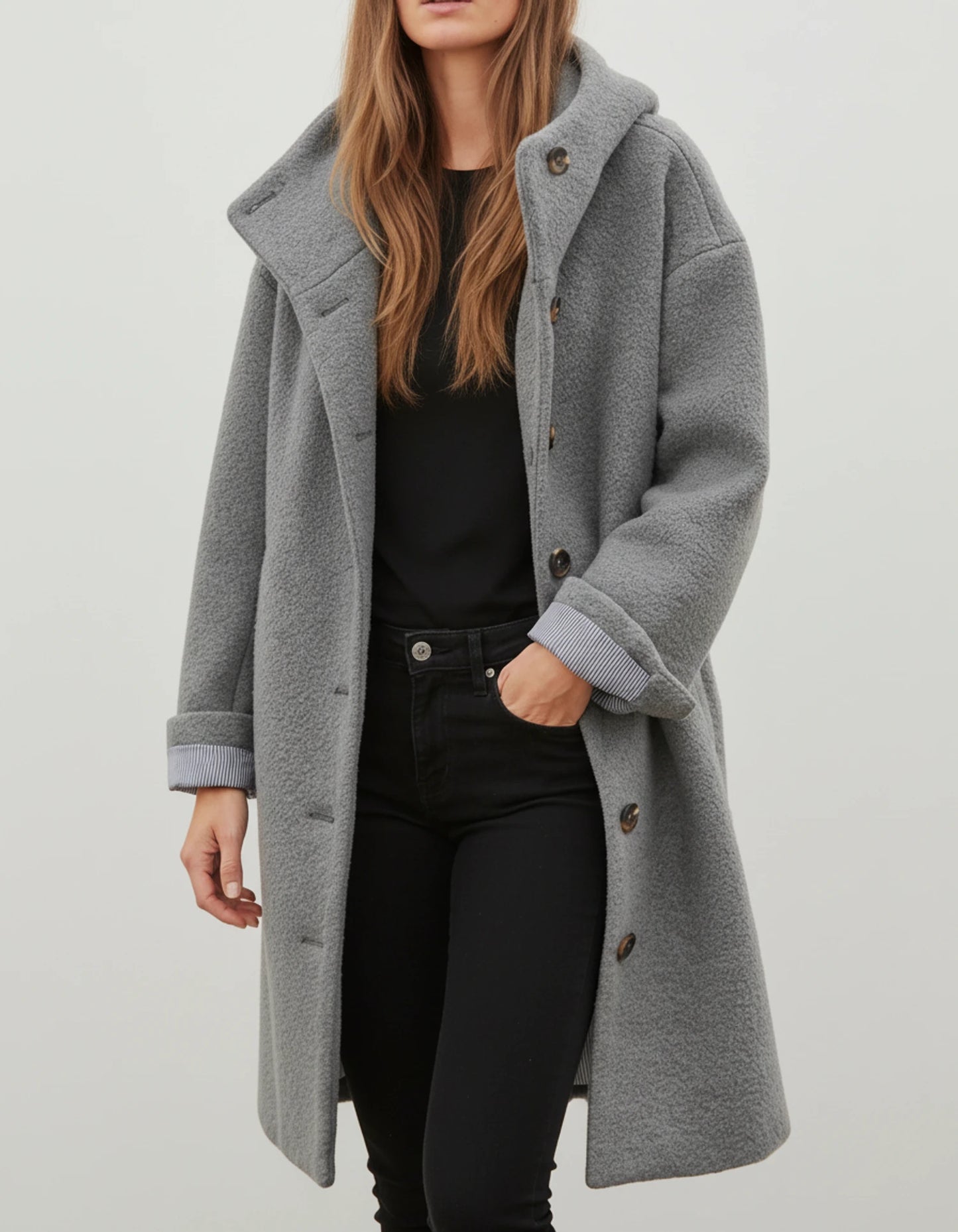 Hooded Long Coat for Women