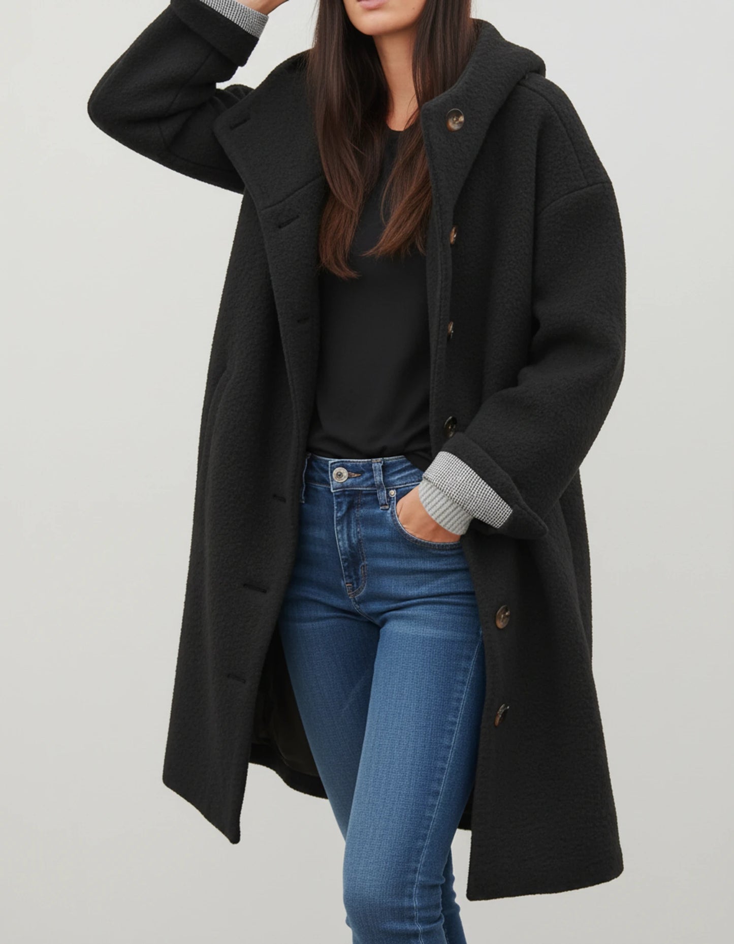 Hooded Long Coat for Women