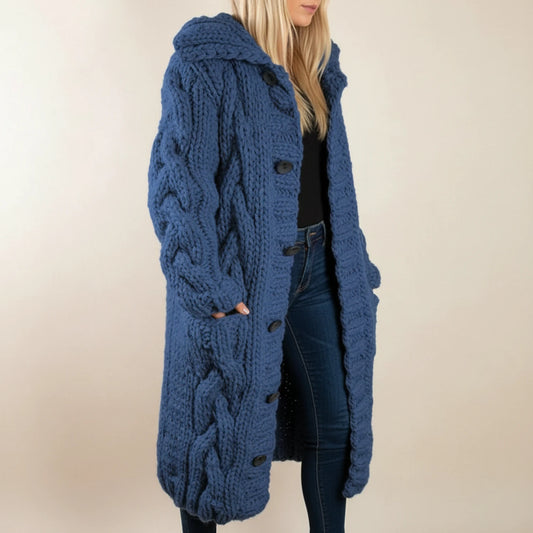 Hooded Long Winter Cardigan for Women