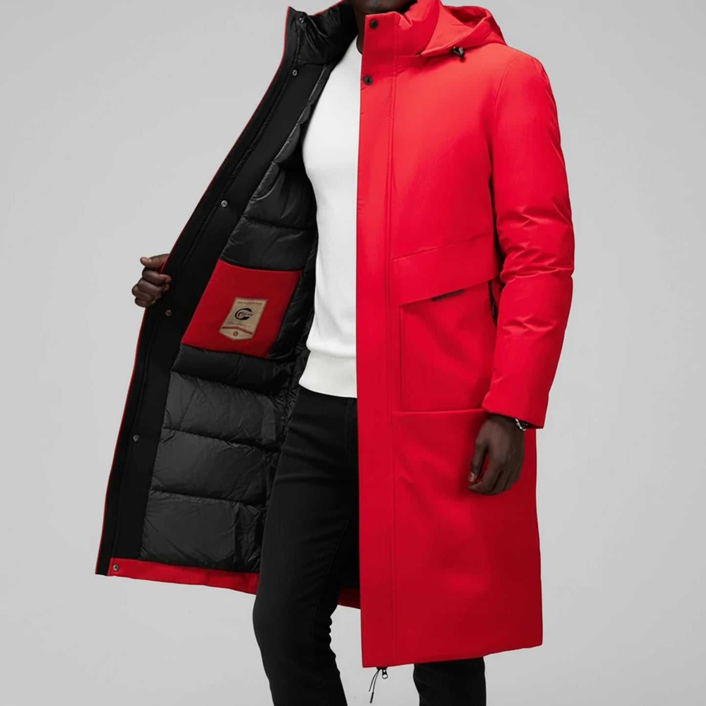 Hooded Insulated Parka Jacket for Men