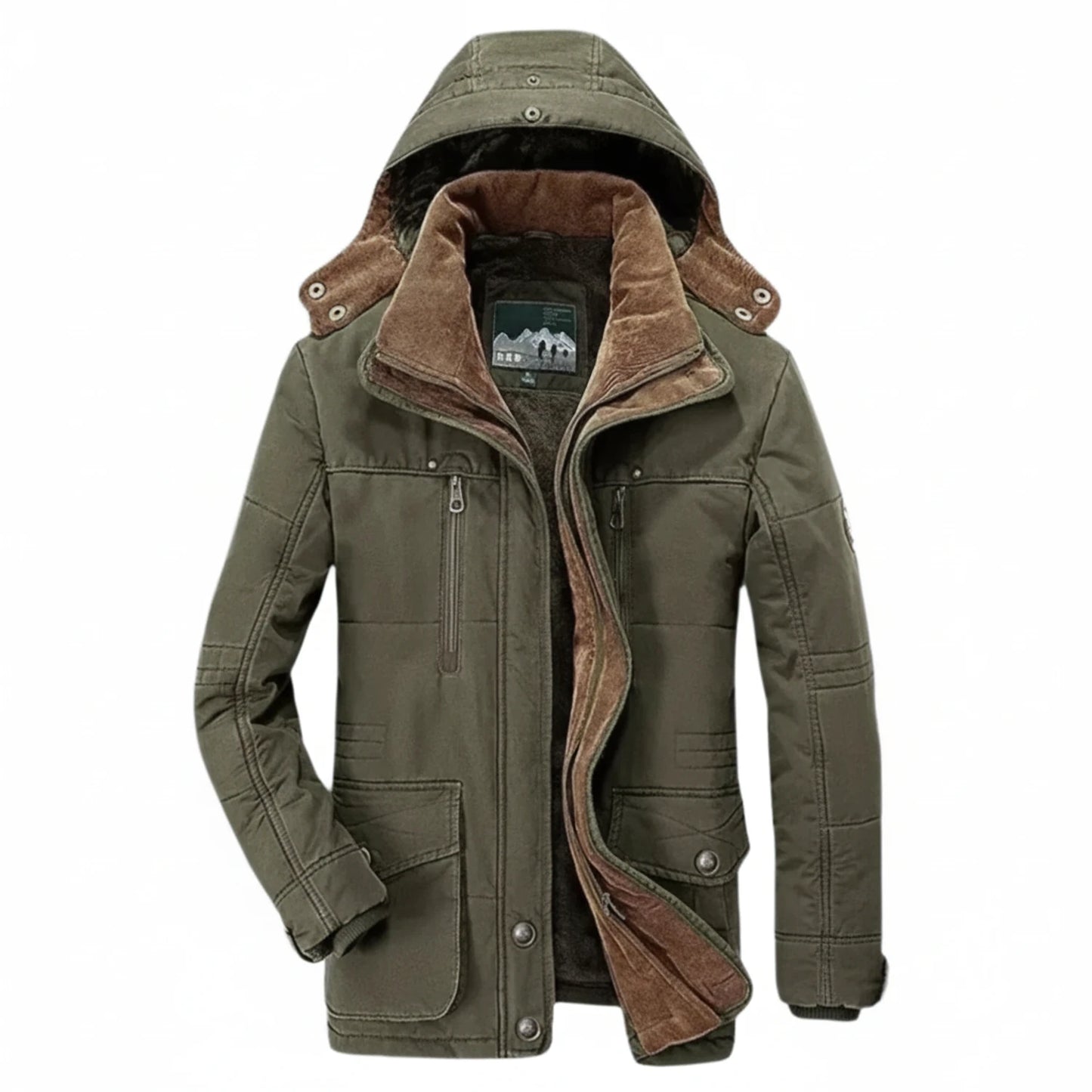 Hooded Military Winter Jacket for Men